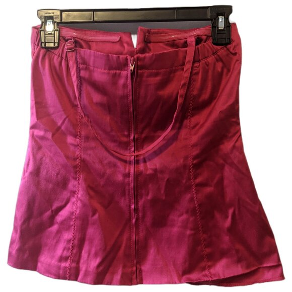 Vintage Y2K Dynamite Halter Top Magenta Corset Satin Party Strapless Pink Sz 5 - Picture 11 of 11